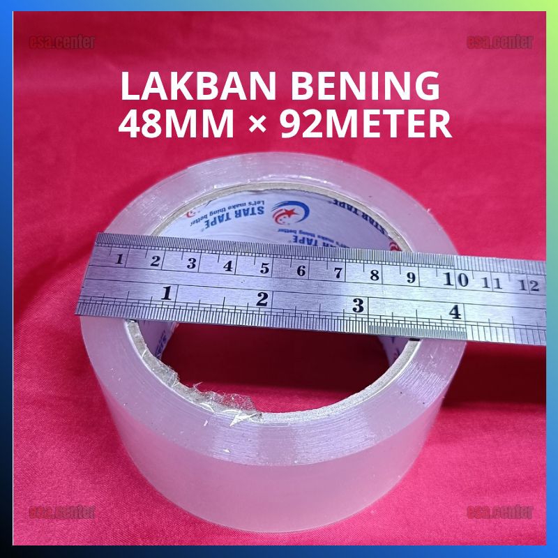 

Lakban Bening (PUTIH) 48MM × 100 YARD / Lakban Bening 48MM × 92METER