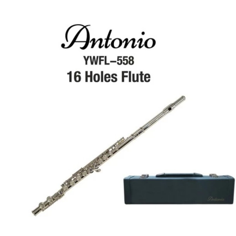 Alat Musik Tiup Flute Concert Flute Antonio 16 Hole YWFL-558 Nickel