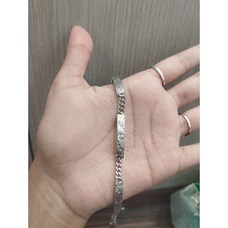 Gelang Rantai Plat Perak 925 Asli