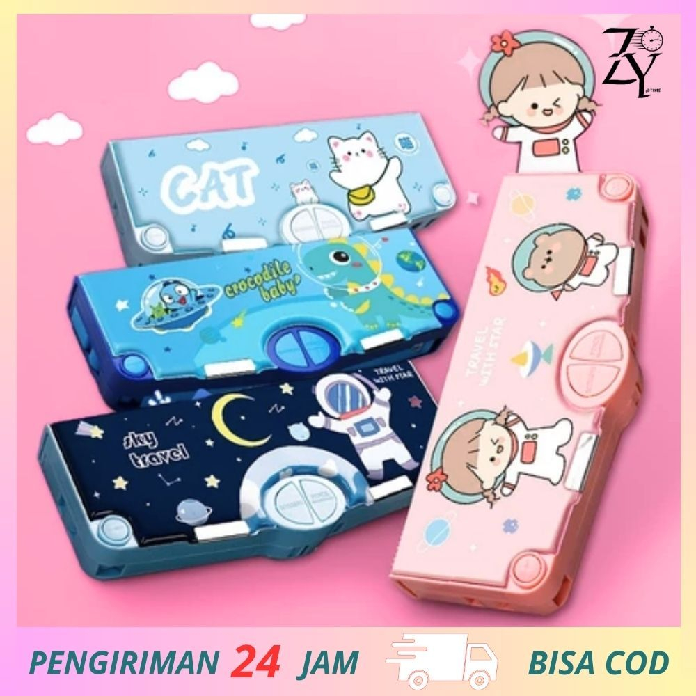 

THE TIME- Kotak Alat Tulis Multifungsi / Kotak Penyimpanan Alat Tulis / Kartun Lucu Tempat Pensil / Tempat Pensil Astronot Untuk Motif Unicorn / Tempat Pensil Kartun Siswa Sekolah Dasar