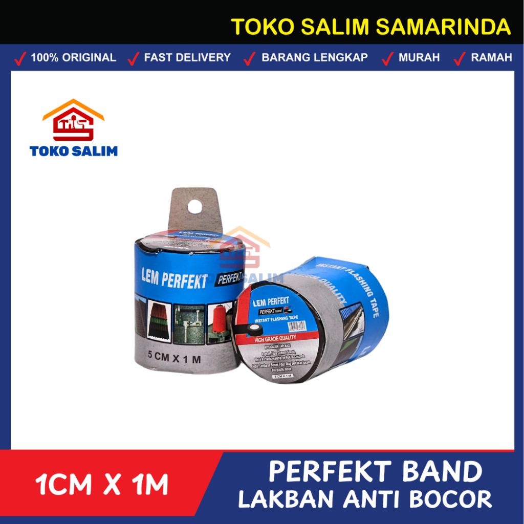 Lem Perfekt Band - Lakban Tambalan / Perekat Serba Guna / Lem Atap / Lem Seng / Lem Talang Anti Boco