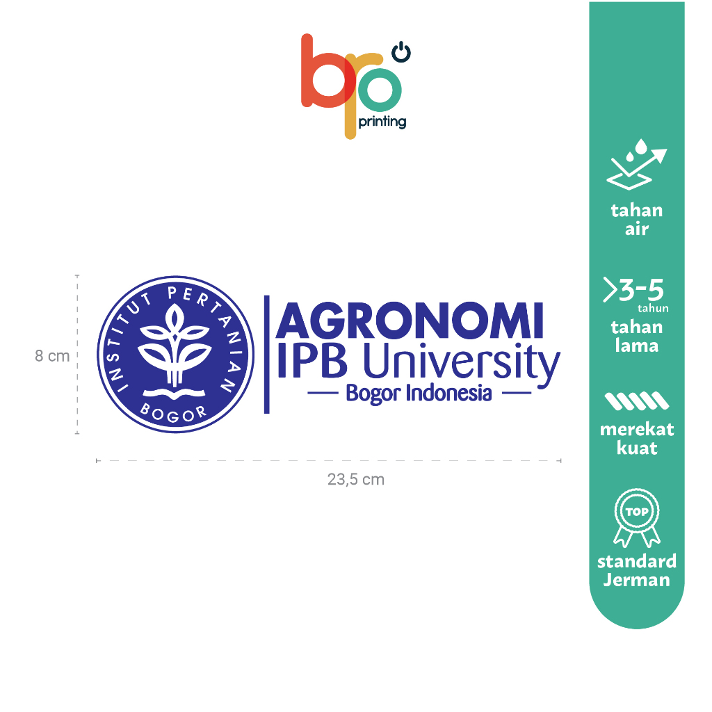 STIKER CUTTING IPB AGRONOMI INSTITUT PERTANIAN BOGOR ACCESSORIS MOBIL MOTOR CUTING STICKER