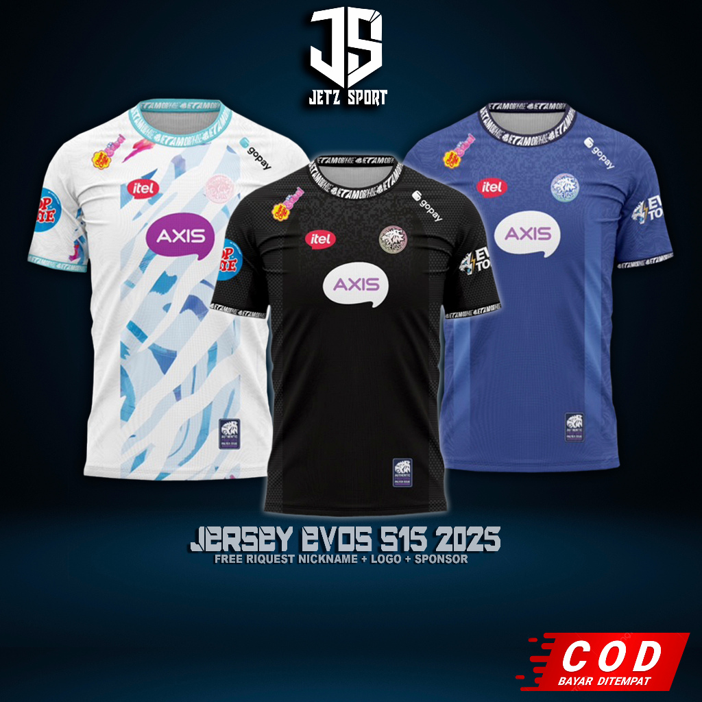 JERSEY KAOS BAJU GAMING EVOS PRO 2025 HOME AWAY TERBARU/BAJU KAOS GAMING EVOS PRO CUSTOM MURAH/ JERS