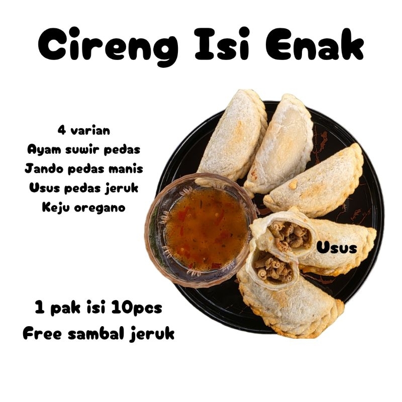 

Cireng Isi 10pcs - Isi Usus Ayam Free Saus Daun Jeruk