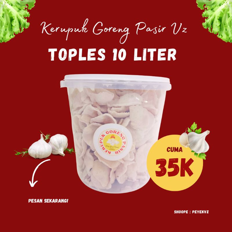 

KERUPUK GORENG PASIR VZ- TOPLES 10 LITER | RENYAH, GURIH, ENAK | OLEH-OLEH KHAS JAWA TIMUR