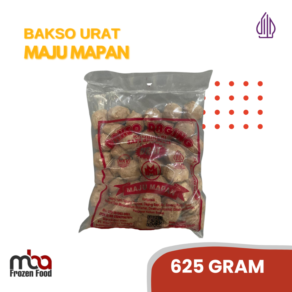 

Bakso URAT Maju Mapan (50bj) 625 Gram /Bakso /Baksosapi /Pentol /Dagingsapi /Daging /Baso /Frozenfood /Sapi /Meatball