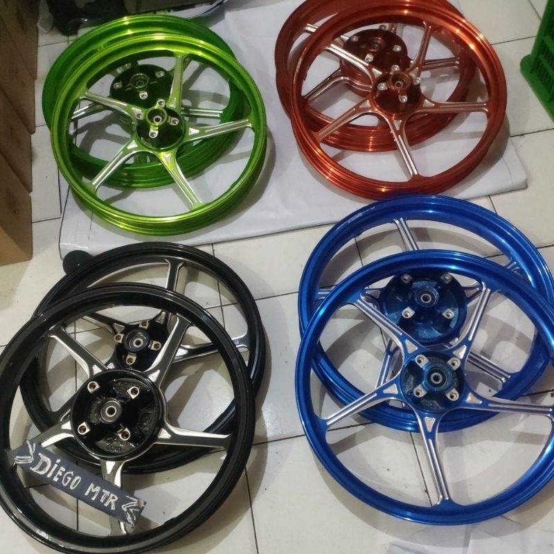 velg Jupiter MX New 135 Dobel disc/velg racing vrossi mx135 new dd sepasang