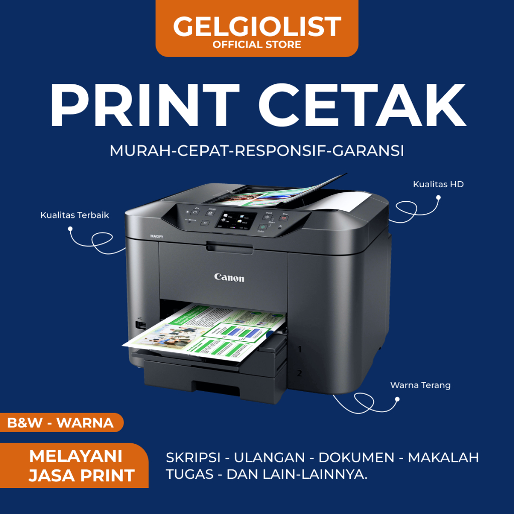 

PRINT A4/CETAK KERTAS A4 F4 Q4, MAKALAH, SKRIPSI, TUGAS2, BW/COLOR