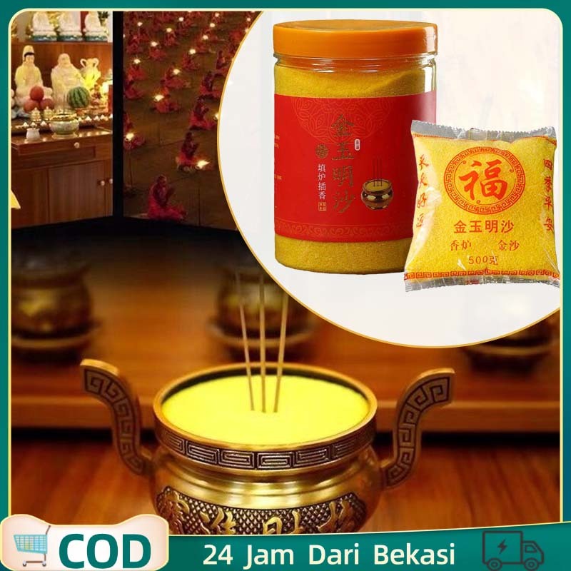 

1000 Gram Pasir Emas Hiolo Toples Serbuk Emas - Botol/Serbuk Emas Abu Hiolo Pasir/Emas Puja Jin Quang
