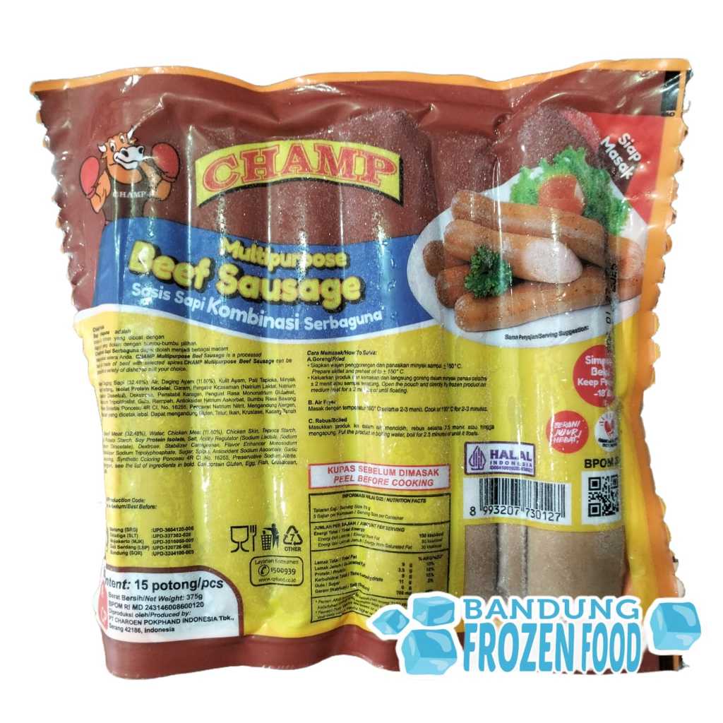 

CHAMP BEEF SAUSAGES (SERBAGUNA) 375 GR