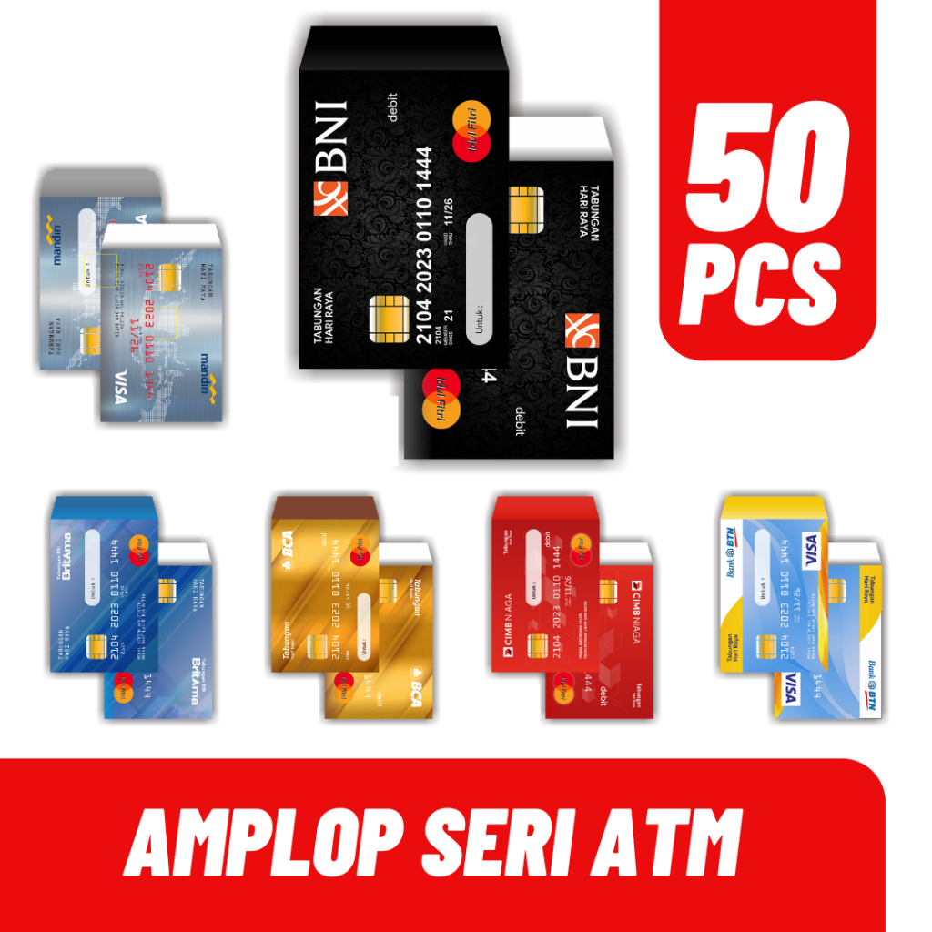 

PAKET 50 PCS AMPLOP LEBARAN SERI ATM
