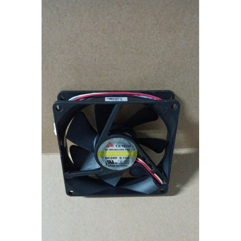 9274 fan kipas y.s tech 8x8 8cm 8 cm dc24v dc 24v 24vdc 3 pin kabel 3pin 3kabel