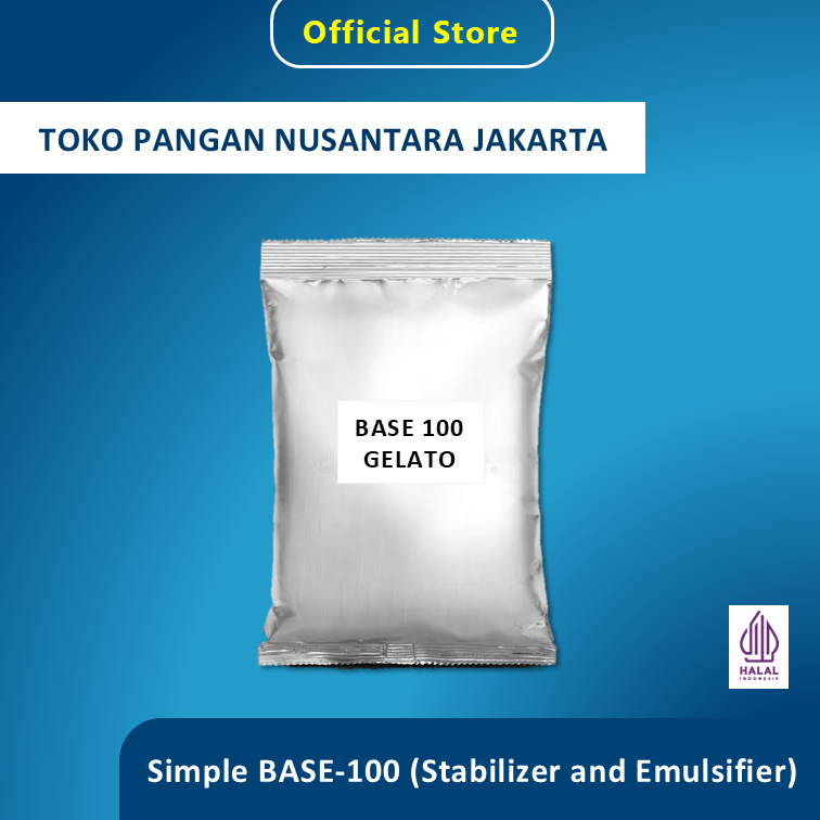 

Base 100 (stabilizer+emulsifier) untuk gelato dan ice cream Halal