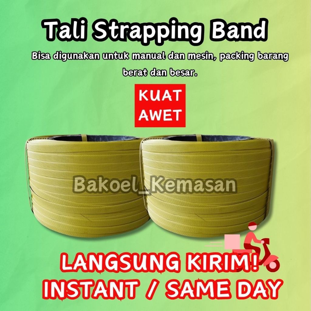 Tali Plastik Peti Gebang 15mm / Tali Strapping Band Tebal 15 mm [ONLY INSTANT]