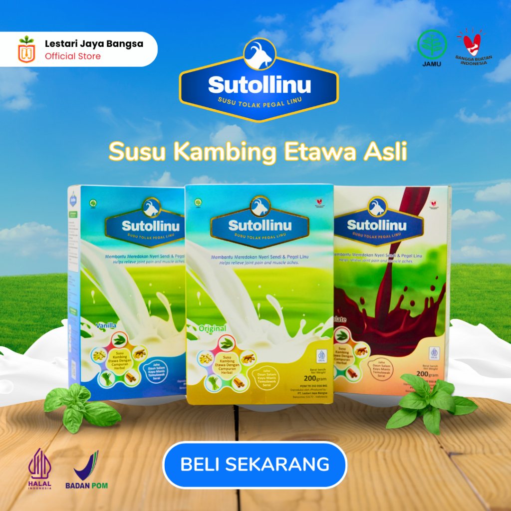 

SUTOLLINU | SUSU TOLAK PEGAL LINU | BPOM DAN HALAL