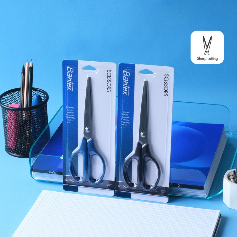 

[ONE's Stationery] Bantex Gunting Kertas / Office Scissor Pegangan Simetris Pisau Tajam Anti Karat Ukuran 180 mm