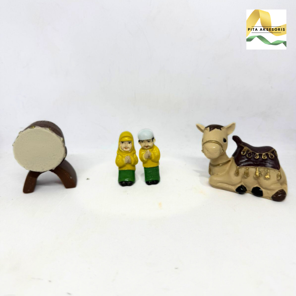 Pajangan Miniatur Unta Bedug Lebaran Hiasan Hampers Eid Mubarak Aksesoris Idul Fitri