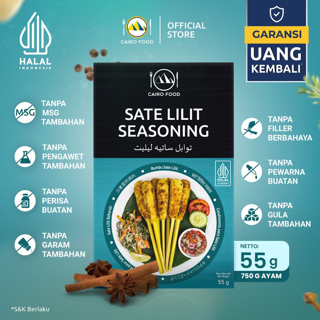 

Bumbu Sate Lilit Sehat – Tanpa MSG, 100% Rempah Murni | Cairo Food