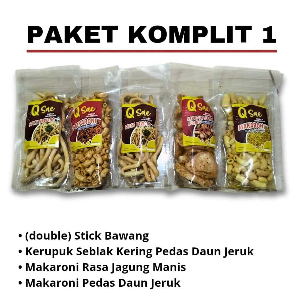 

paket snack isi makaroni jagung manis makaroni bantet pedas daun jeruk stick bawang kerupuk seblak daun jeruk