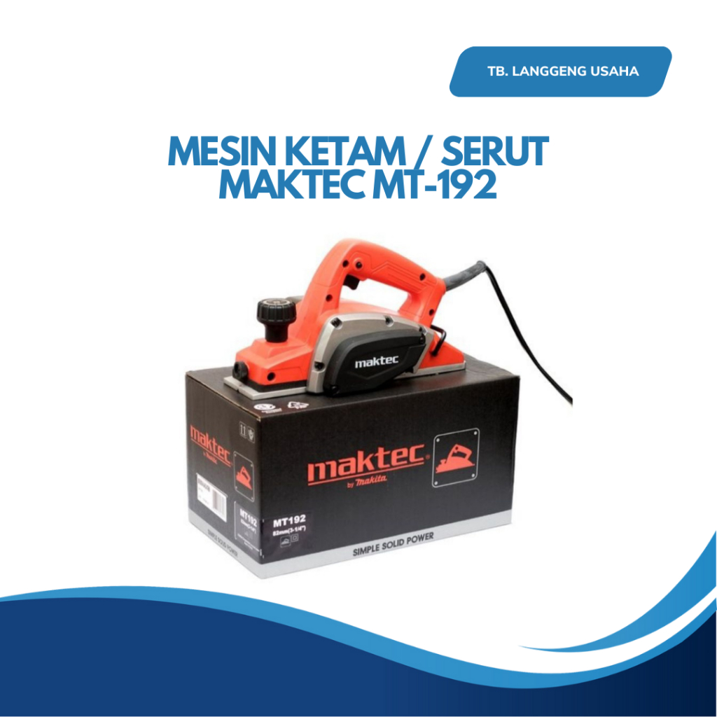 LU MAKTEC MESIN PASAH / MESIN / SERUT / MESIN SUGU MT192 82mm (3-1/4'') MESIN PLANER / MESIN PASAH /