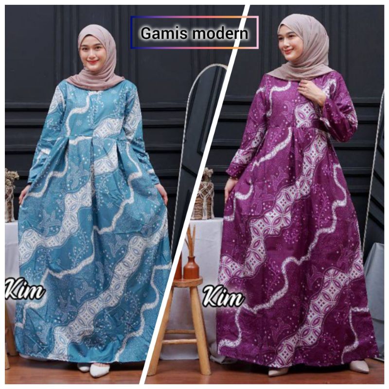 BARU GAMIS BATIK BAJU GAMIS PEREMPUAN SERAGAM IBU IBU PENGAJIAN GAMIS BATIK HARGA MURAH UKURAN JUMBO