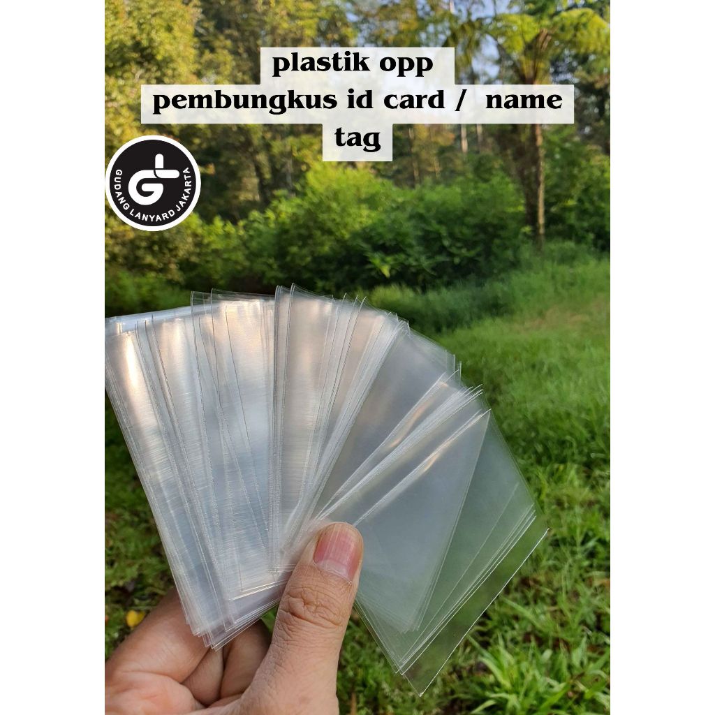 

Plastik OPP Pembungkus Kartu Id Card Name Tag Ukuran K TP A TM standar Eceran isi 10pcs