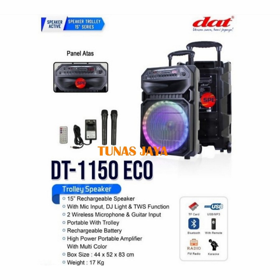 SPEAKER DAT PORTABLE DT 1150 / DT1150 ECHO BLUETOOTH ORIGINAL