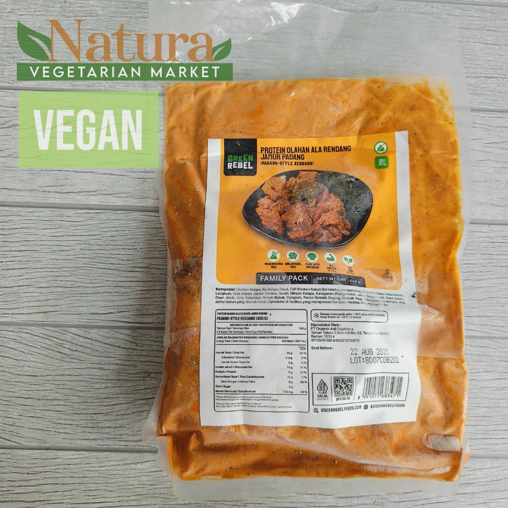 

Green Rebel Rendang Jamur Padang Siap Saji Vegan Vegetarian