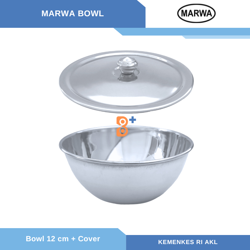 Bowl Stainless Steel / Kom Tutup / Wash Bowl Medis / Sponge Bowl / Cucing / Iodine / Galipot