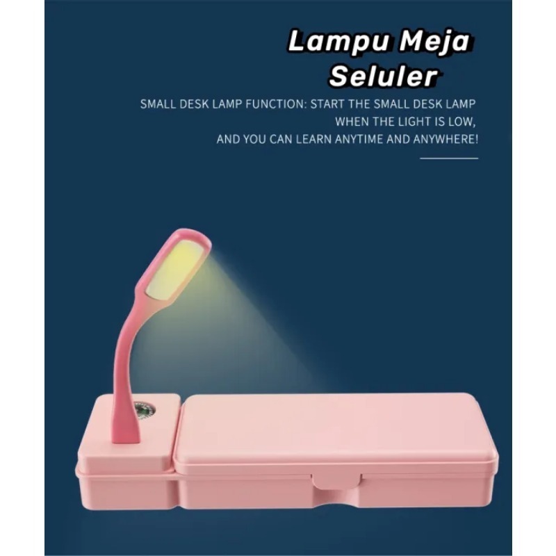 

HenJO 3 IN 1 Kotak Pensil Multifungsi Kotak Alat Tulis stationery Case Kotak Pensil Kipas Angin