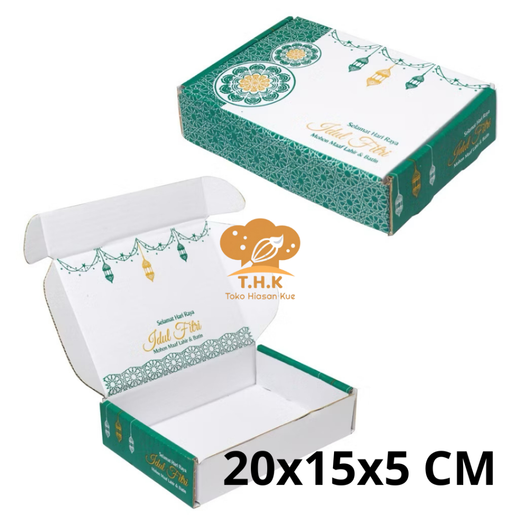 

(1pcs) Box Kotak Hampers Parcel Toples Jar Tabung Lebaran Idul Fitri - 20x15x5 cm