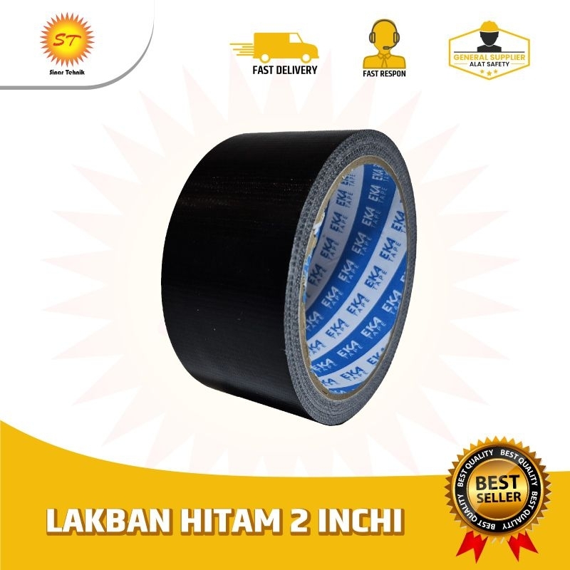 Lakban Hitam 2 Inch (48 mm) x 10 Yard Eka Tape