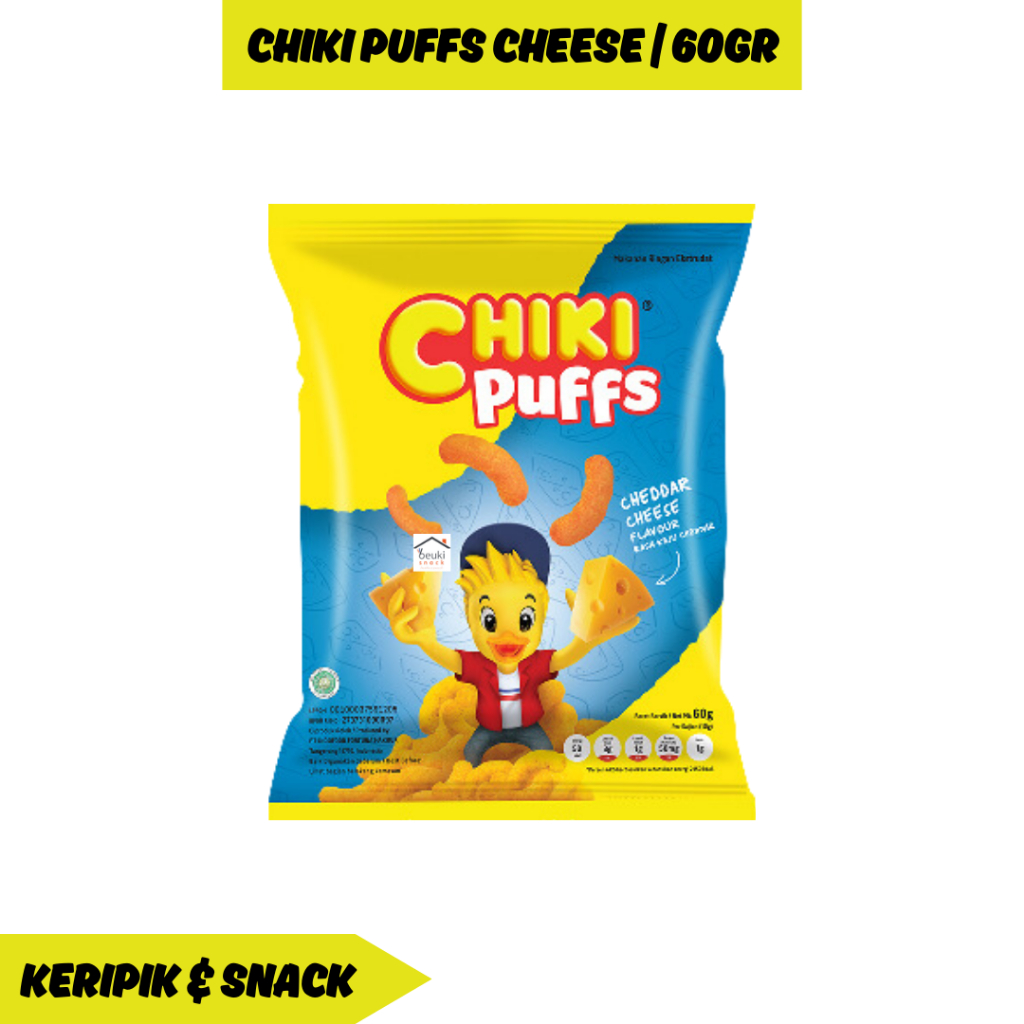 

Chiki Puffs Cheddar Cheese Makanan Ringan Ekstrudat