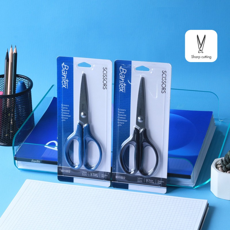

[Terminal Stationery 01] Bantex Gunting Kertas / Office Scissor Pegangan Simetris Pisau Tajam Anti Karat Ukuran 160 mm