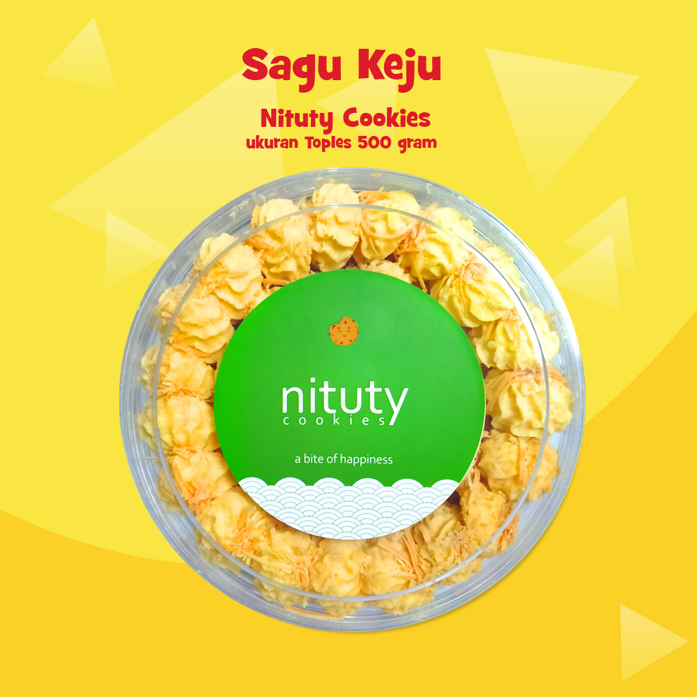 

Kue Kering Sagu Keju Toples 500gr Nituty Cookies Khusus Pengiriman Instan