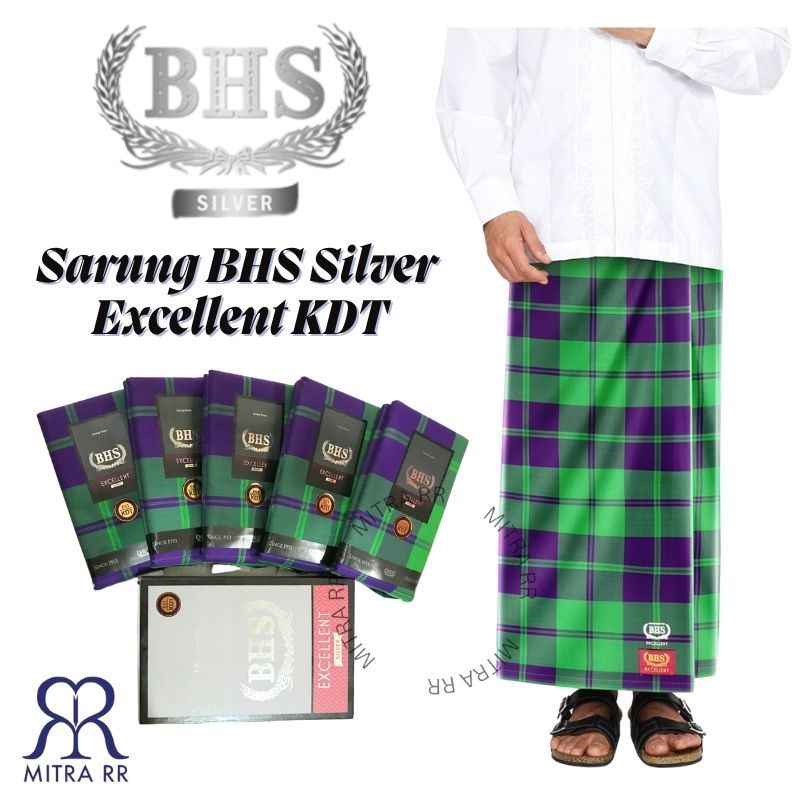 Sarung BHS Excellent Silver KDT Kombinasi Dua Teropong Sarung Tenun Dewasa | BHS SILVER EXCELLENT Or