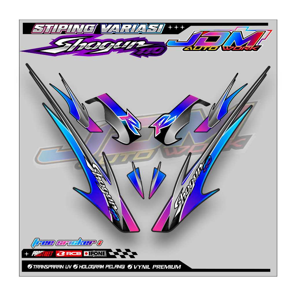 STRIPING VARIASI SUZUKI SHOGUN 110 / STIKER LIST MOTOR SHOGUN 110