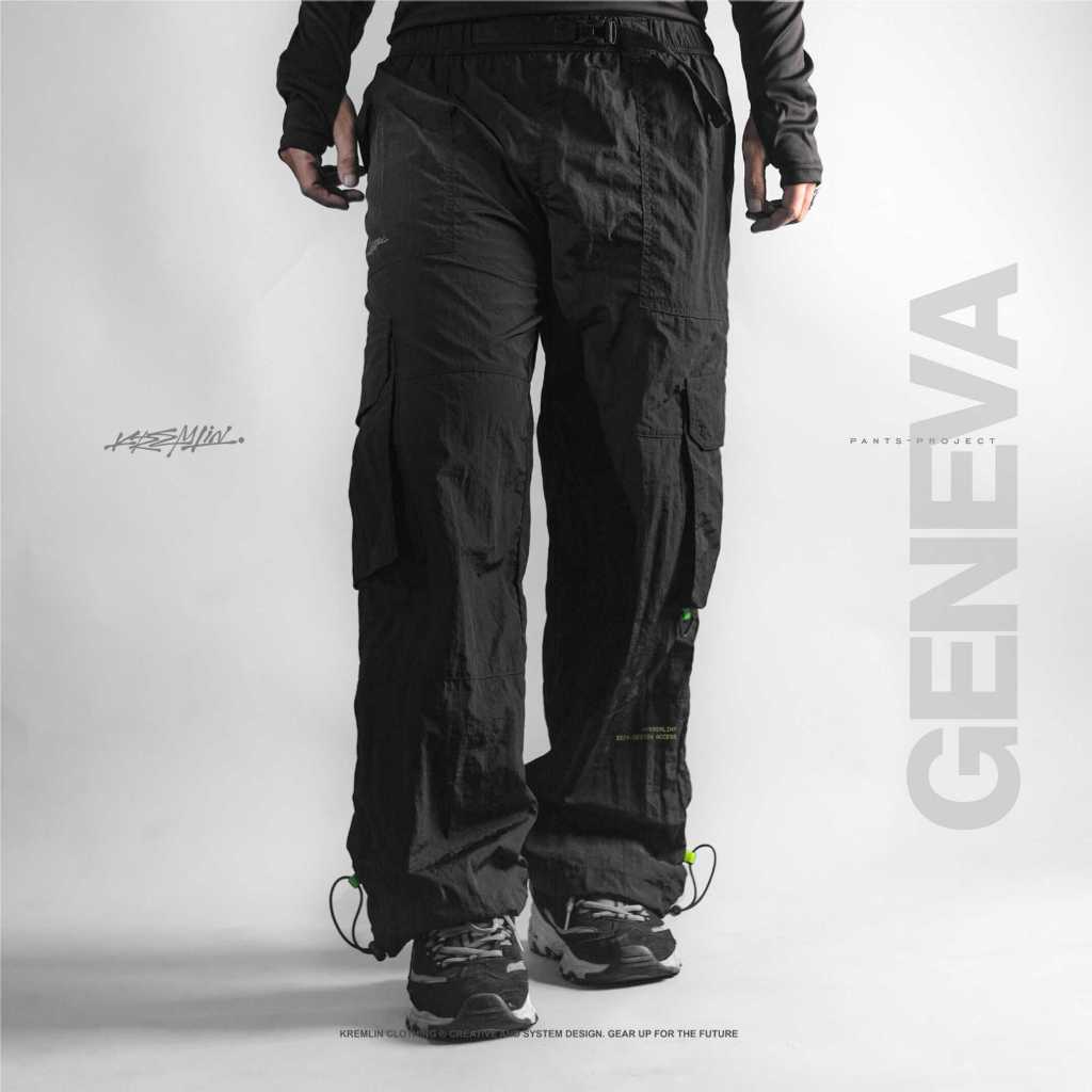 KREMLIN Long Pants Celana Nylon Cringkle Techwear Gorpcore - GENEVA