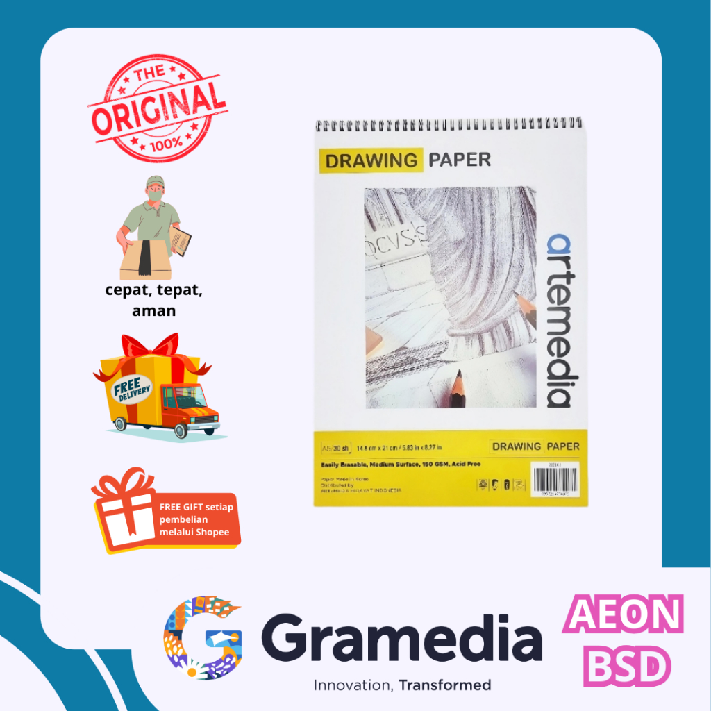 

GRAMEDIA BSD CITY - Drawing Paper A5 Artmedia