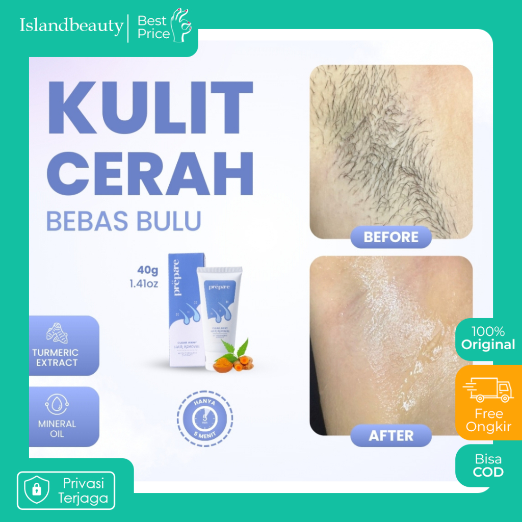 Prepare Perontok Bulu Ketiak Penghilang Bulu Ketiak dan Bulu Kaki Perontok Bulu Ketiak Anti Sakit