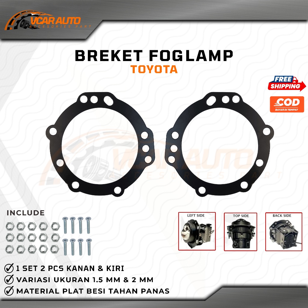 Bracket Breket Brecket Foglamp Projie PNP Brecket Avanza Calya Agya Raize Rush Xenia