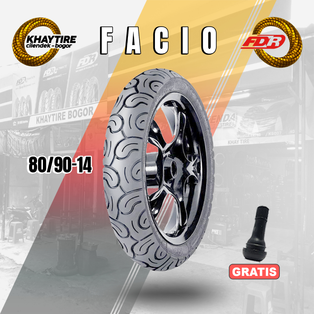 Sepasang/Satuan Ban Motor Matic FDR FACIO Ring 14 Tubeless