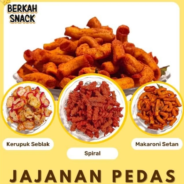 

JAJAN KILOAN KRUPUK SEBLAK PEDAS, MAKARONI PEDAS, SPIRAL PEDAS CAMILAN GURIH DAN ENAK | JAJAN PEDES KILOAN MURAH 250G BERKAH SNACK