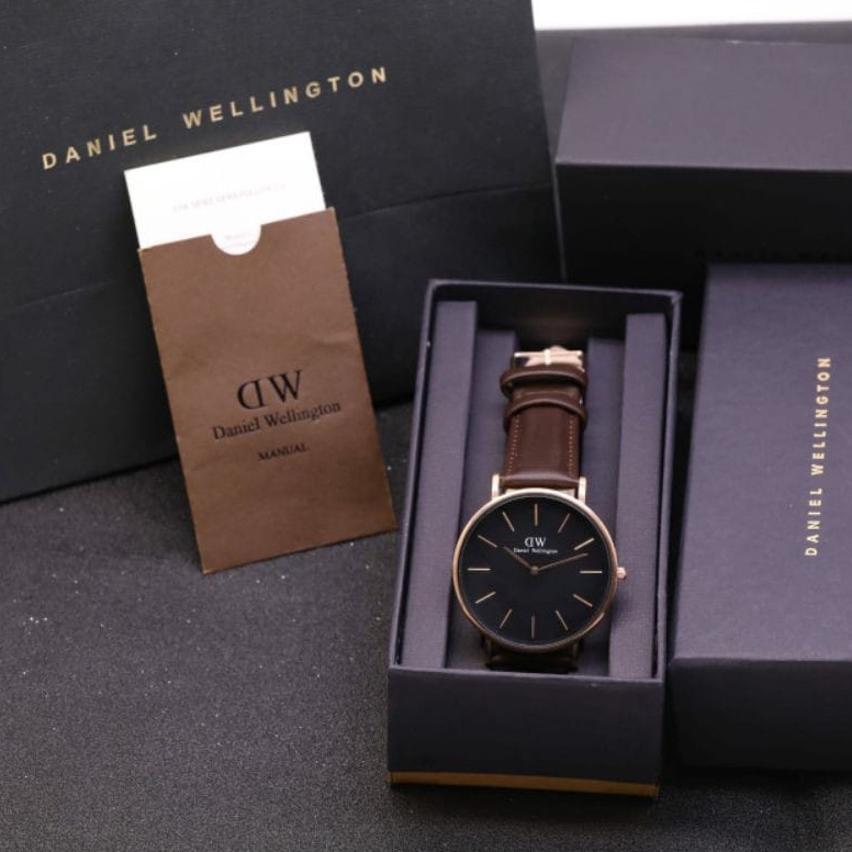 KODE I16R  BISA COD  Jam Tangan Pria Dw Original Jam Tangan Anti Air Dw Wanita Original Jam DW Kulit