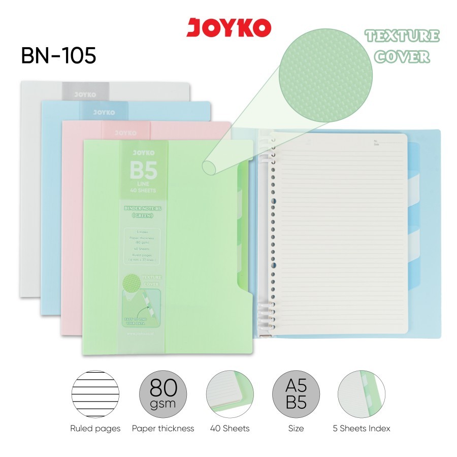 

TBMO BINDER NOTE B5 BN-105B5 BLUE JOYKO -AM
