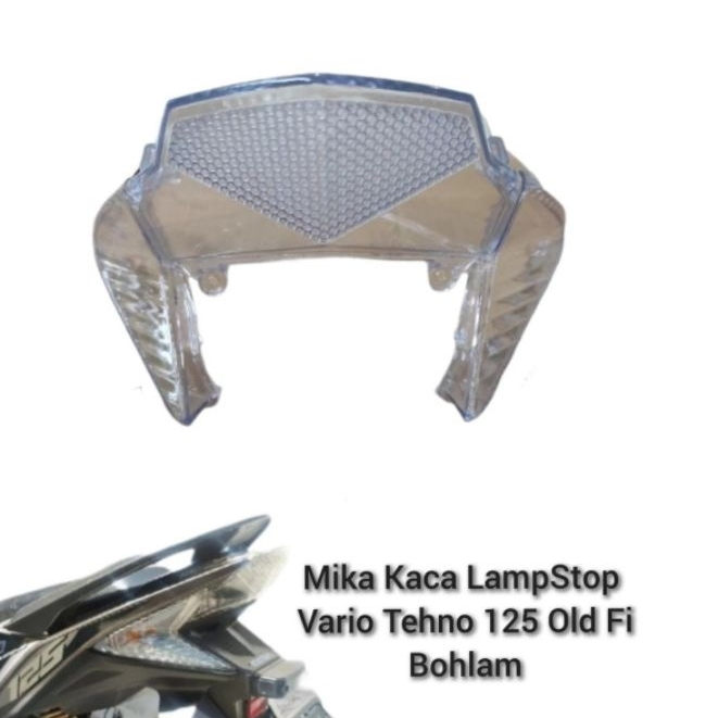 MIKA KACA LAMPU STOPLAMP PLUS SEN BELAKANG HONDA VARIO 125 TEHNO LAMA OLD PUTIH BENING 2013 2014 201