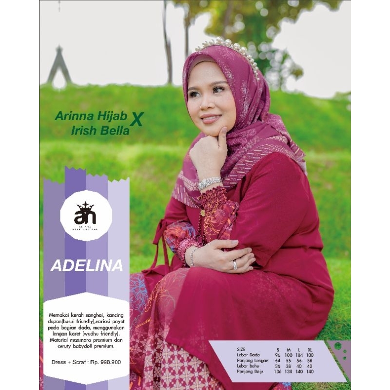 Arinna Adelina X Irish Bella Series  by Arinna hijab | Gamis Wanita | Gamis terbaru  | Ceruty babydo