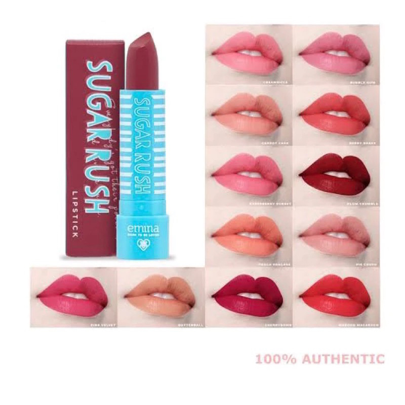 Emina sugar Rush Lipstick / lipstik Emina sugar Rush - ORIGINAL
