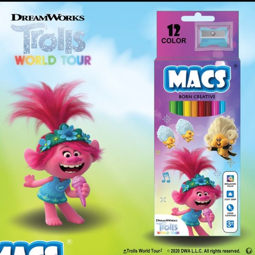 

MACS Pensil Warna / Color Pencils 12 Warna Panjang
