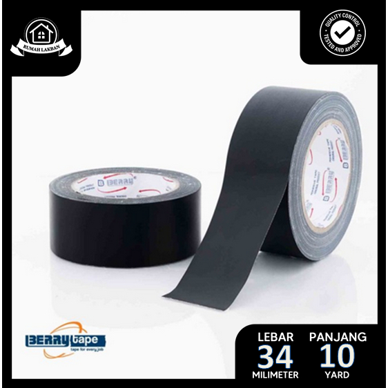 

Lakban Kain / Cloth Tape 34mm x 10 Yard - 1 Roll (Satuan) - Berry